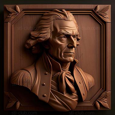 3D model Wayman Elbridge Adams American artist (STL)